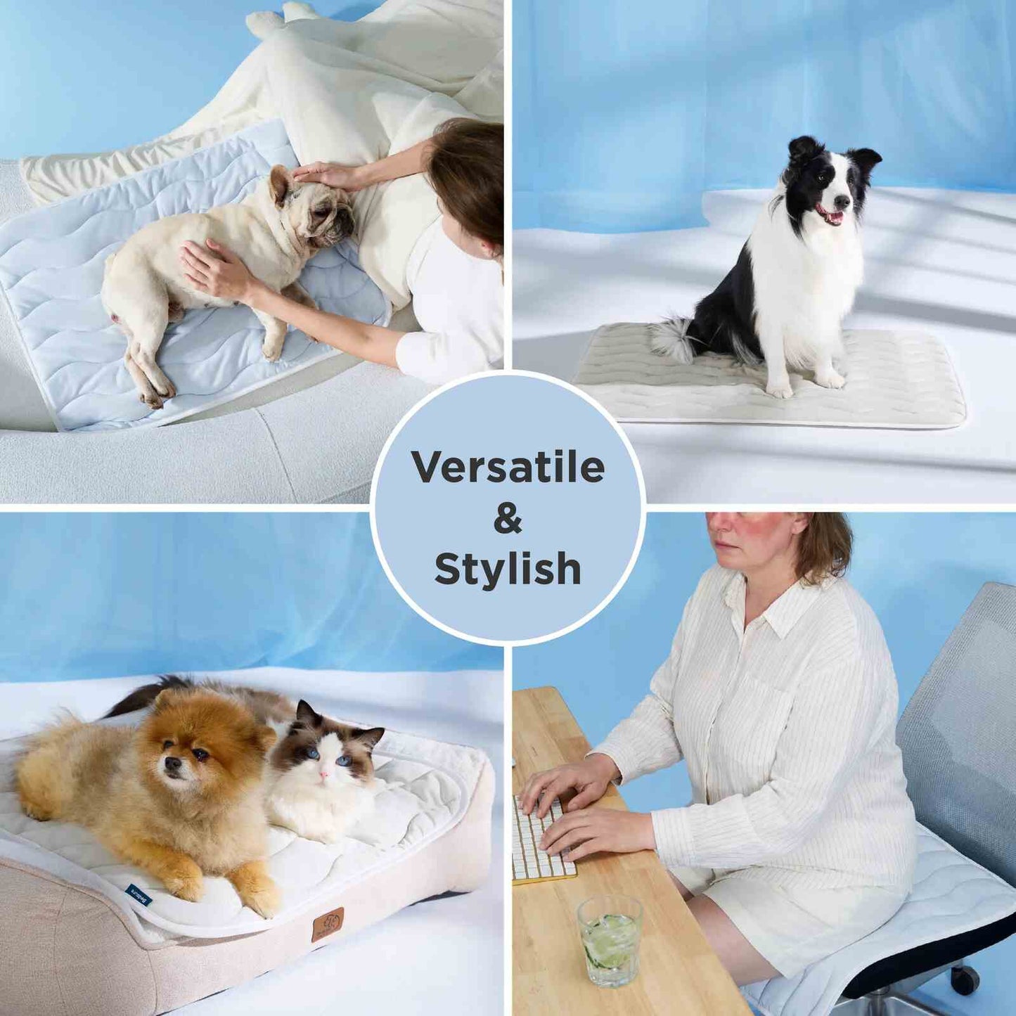 Instant Q-Max>0.4 Pet Cooling Mat – Chemical-Free Summer Crate Bed