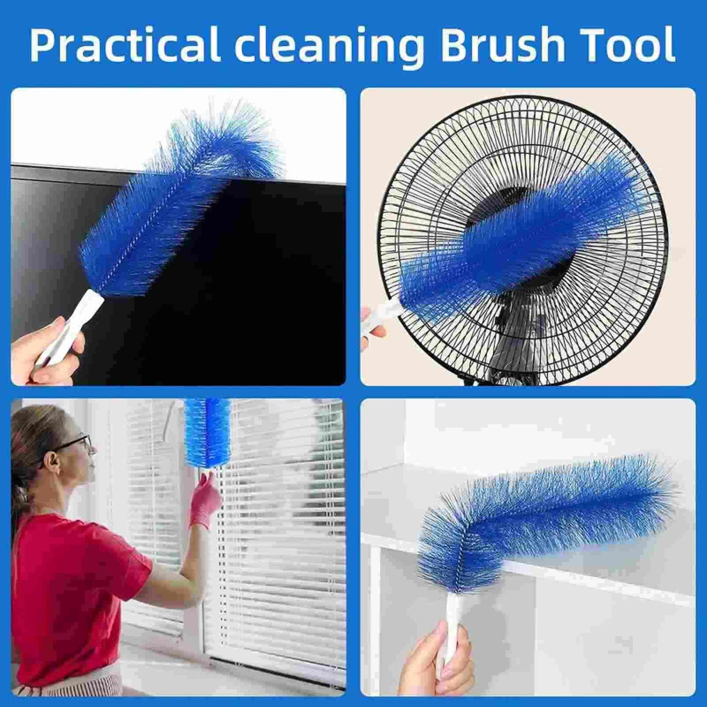 Bendable Microfiber Fan & Duster Brush – Effortless Deep Cleaning