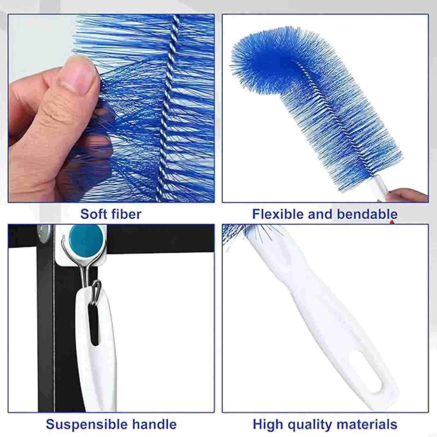 Bendable Microfiber Fan & Duster Brush – Effortless Deep Cleaning