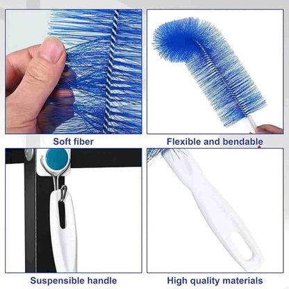 Bendable Microfiber Fan & Duster Brush – Effortless Deep Cleaning