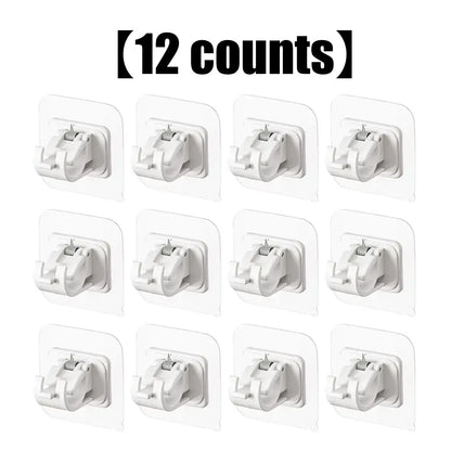 Self Adhesive No Drill Adjustable Curtain Rod Holder Hooks Brackets