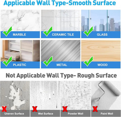 Self Adhesive No Drill Adjustable Curtain Rod Holder Hooks Brackets