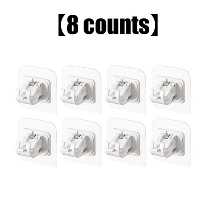 Self Adhesive No Drill Adjustable Curtain Rod Holder Hooks Brackets