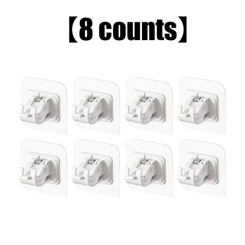 Self Adhesive No Drill Adjustable Curtain Rod Holder Hooks Brackets