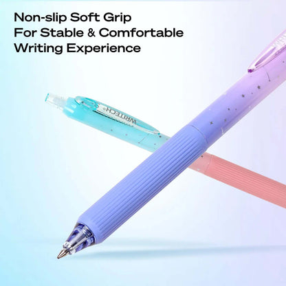 Silent Click Gradient Gel Pens – Fast-Drying 0.7mm Medium Point