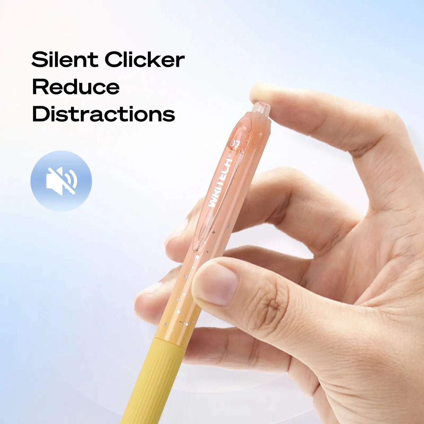 Silent Click Gradient Gel Pens – Fast-Drying 0.7mm Medium Point
