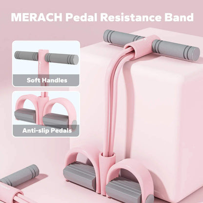Multifunction Pedal Resistance Band Elastic Pull Rope Trainer