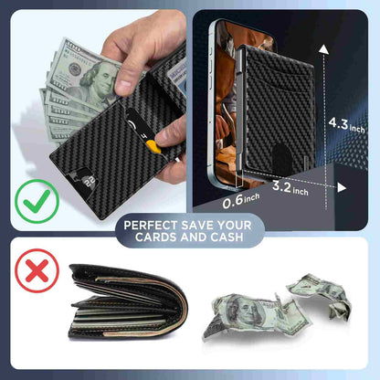Instant Pop-Up RFID Blocking Metal Wallet