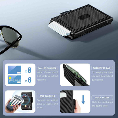 Instant Pop-Up RFID Blocking Metal Wallet