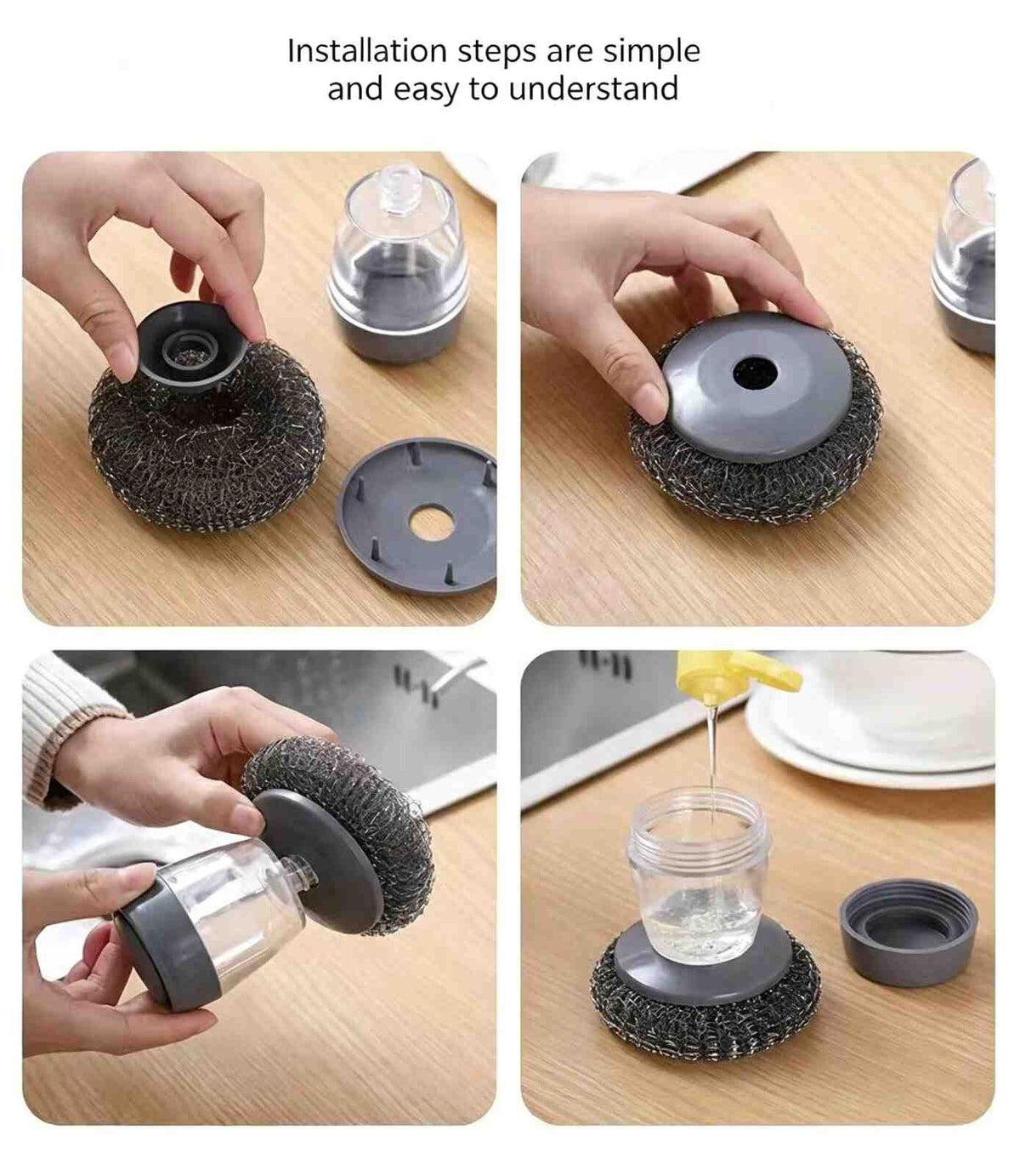 [BUY 1 GET 1 FREE] Soap-Dispensing Kitchen Cleaning Brush