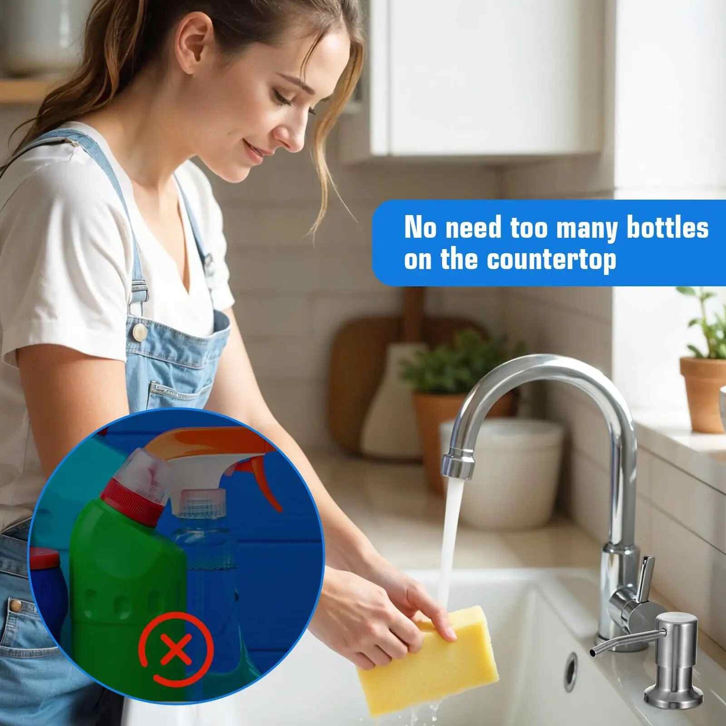 [BUY 1 GET 1 FREE] No-Refill Sink Soap Dispenser
