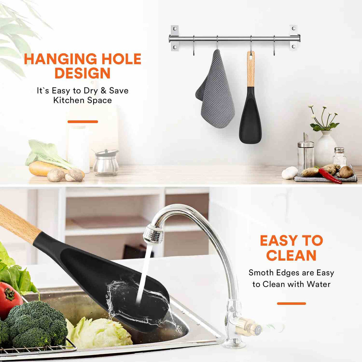 [BUY 1 GET 1 FREE] Non-Scratch Silicone Cooking Spoon