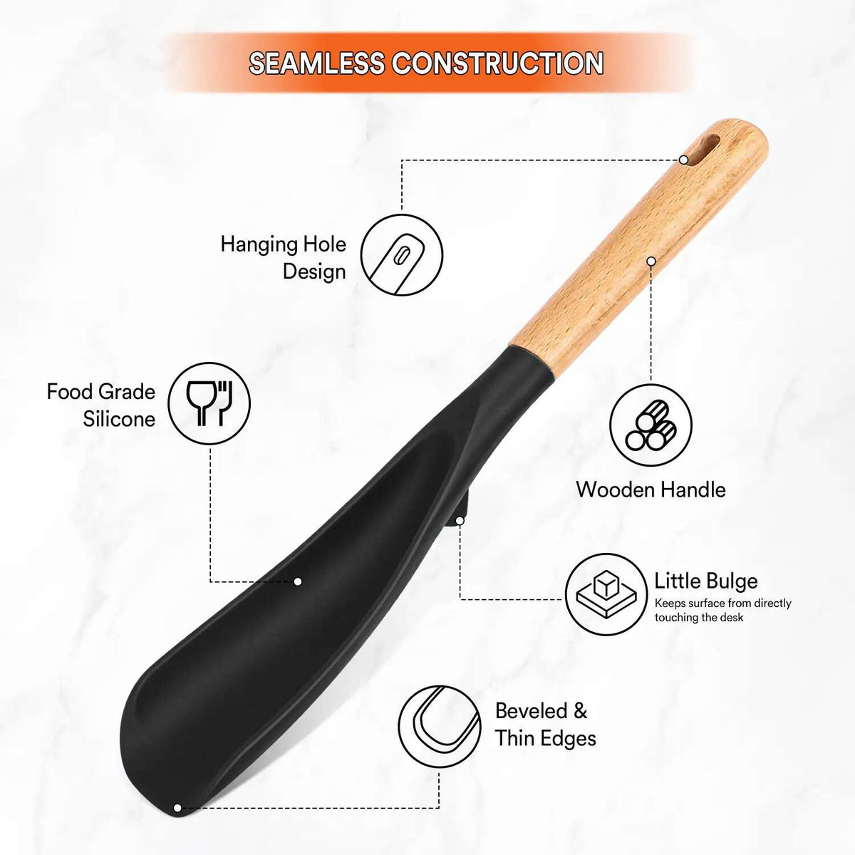 [BUY 1 GET 1 FREE] Non-Scratch Silicone Cooking Spoon