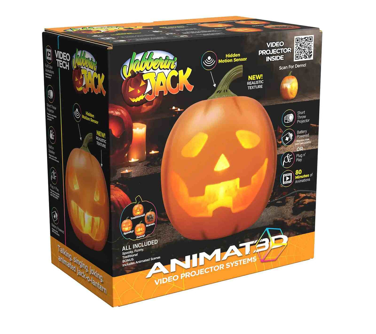 Motion-Sensor Talking Pumpkin Projector