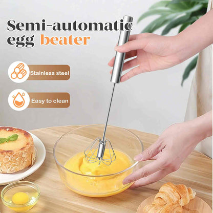 [BUY 1 GET 1 FREE] Semi-Auto Hand-Push Rotary Whisk