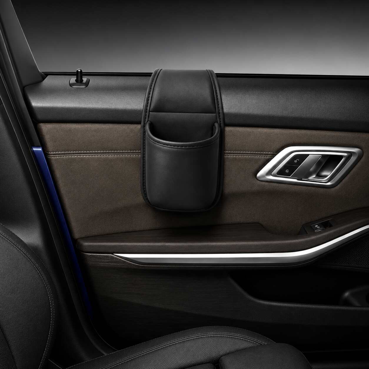 Double-Layer Adhesive Car Door Storage Pocket