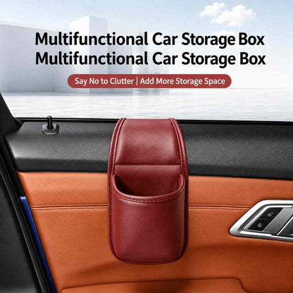 Double-Layer Adhesive Car Door Storage Pocket