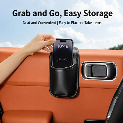 Double-Layer Adhesive Car Door Storage Pocket