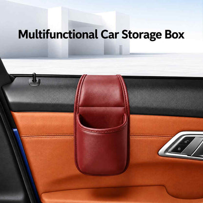 Double-Layer Adhesive Car Door Storage Pocket