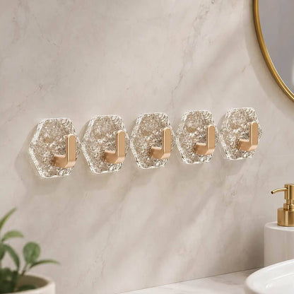 Waterproof Self-Adhesive Hexagon Hooks