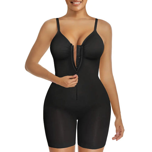[BUY 1 GET 1 FREE] Zip-Front Tummy Control Shapewear Bodysuit