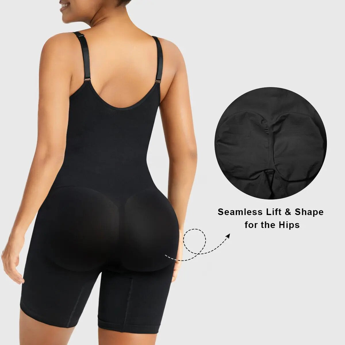 [BUY 1 GET 1 FREE] Zip-Front Tummy Control Shapewear Bodysuit
