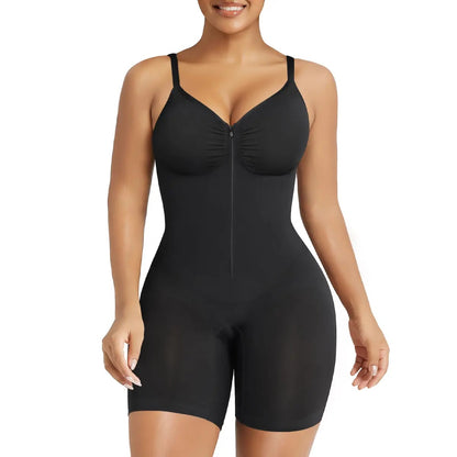 [BUY 1 GET 1 FREE] Zip-Front Tummy Control Shapewear Bodysuit