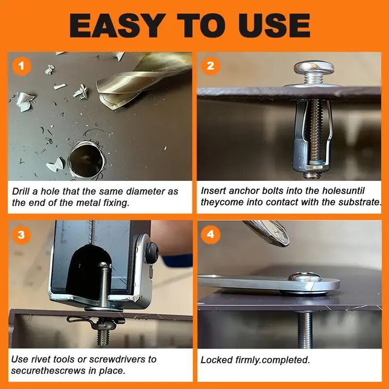 [BUY 1 GET 1 FREE] Carbon Steel Rivet Locking Nuts Set