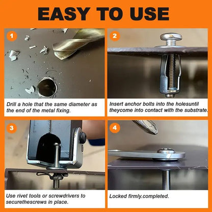 [BUY 1 GET 1 FREE] Carbon Steel Rivet Locking Nuts Set