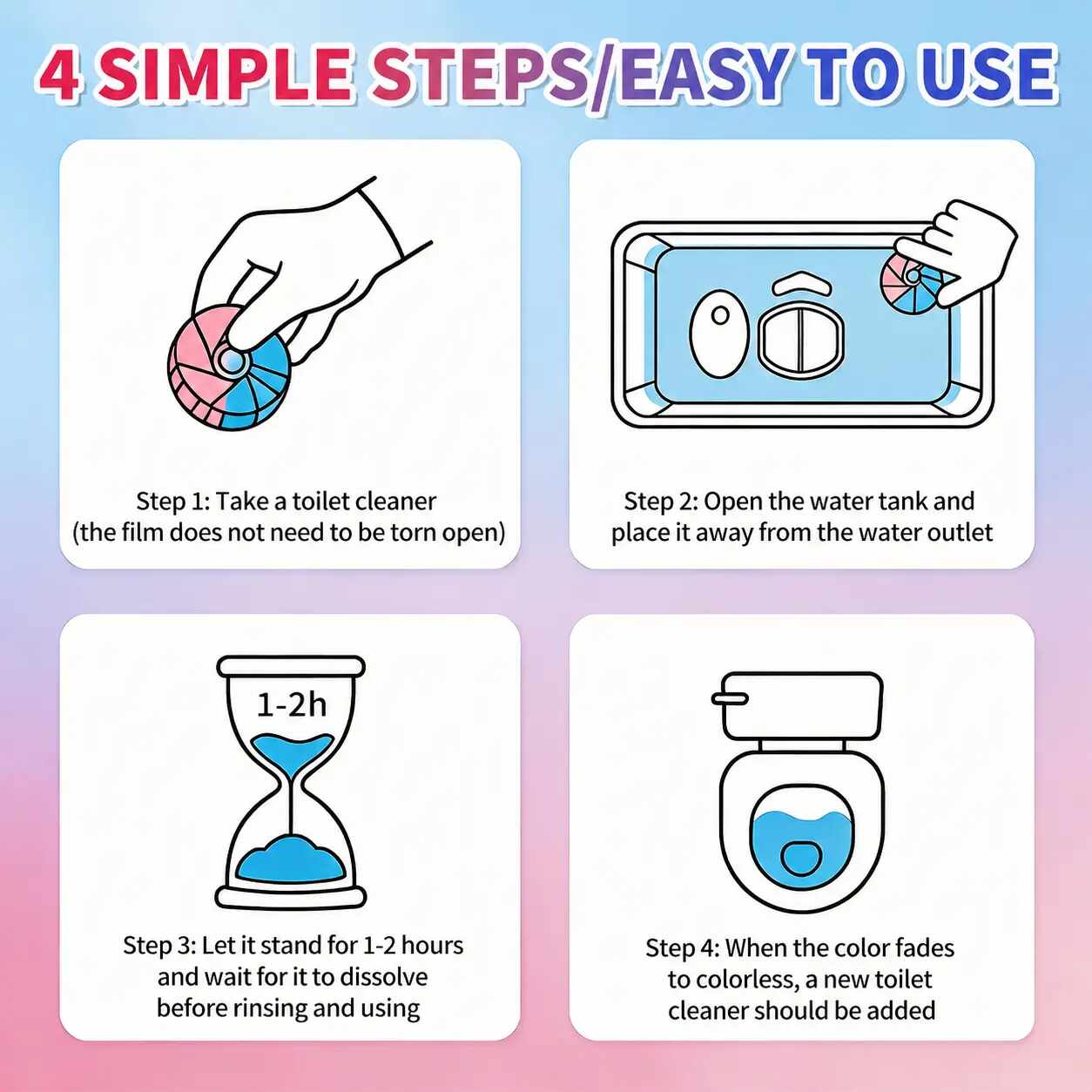[BUY 2 GET 1 FREE] Dual-Action Automatic Toilet Cleaning Tablets