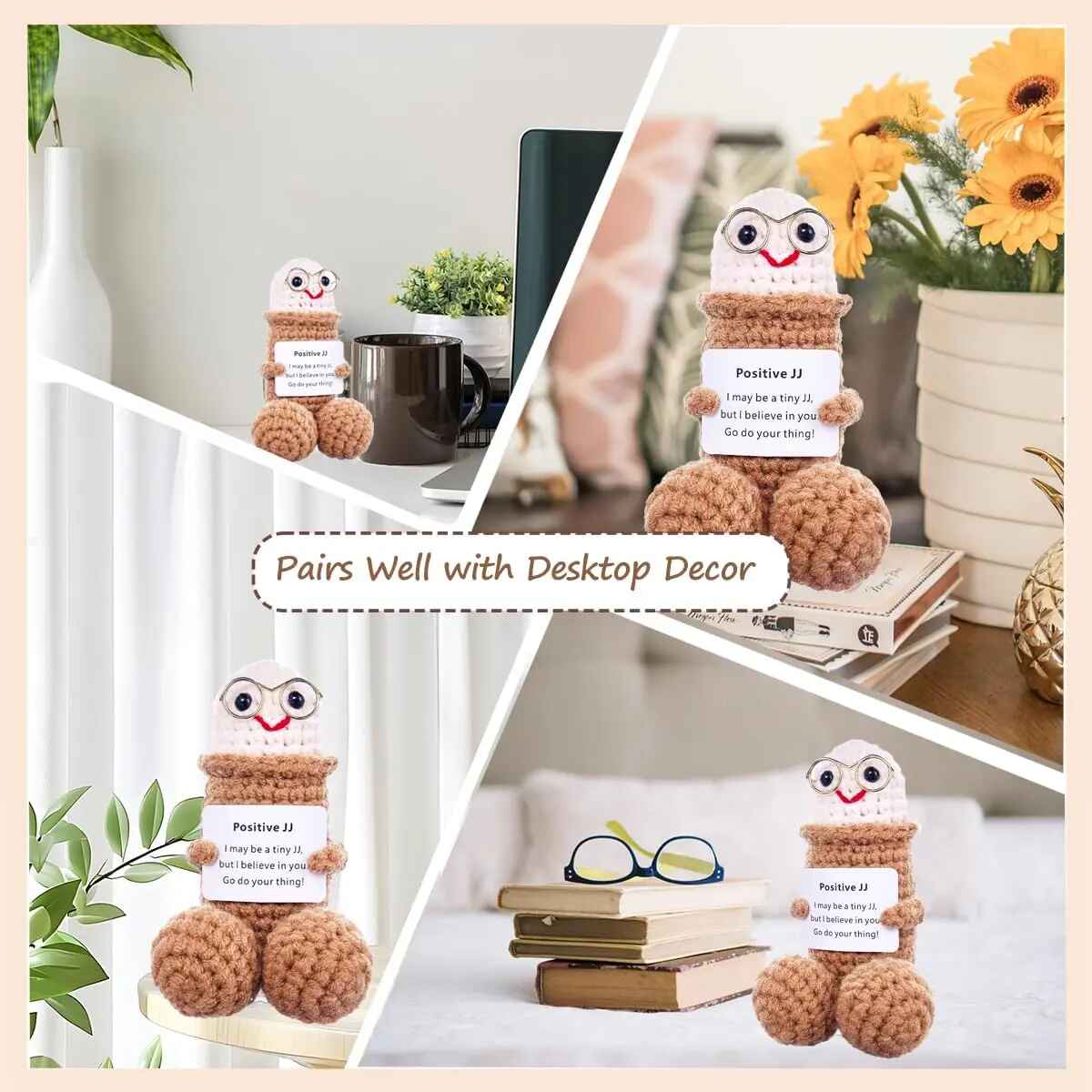 [BUY 2 GET 1 FREE] Positive Message Crochet Doll with Card