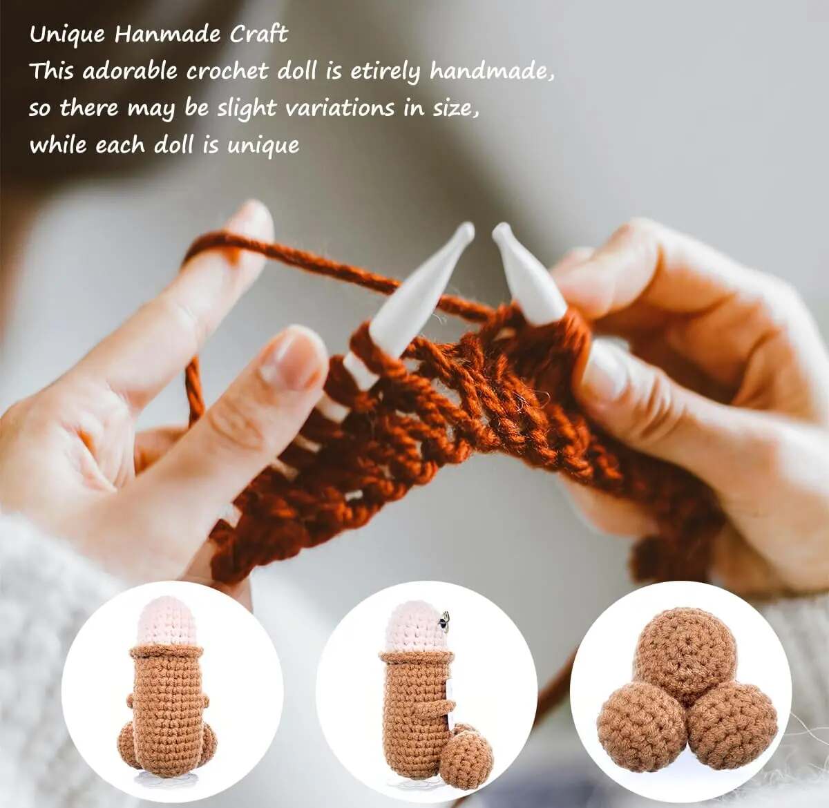 [BUY 2 GET 1 FREE] Positive Message Crochet Doll with Card
