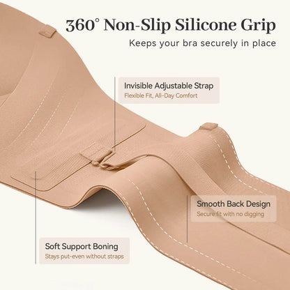 Non-Slip Strapless Wireless Bra