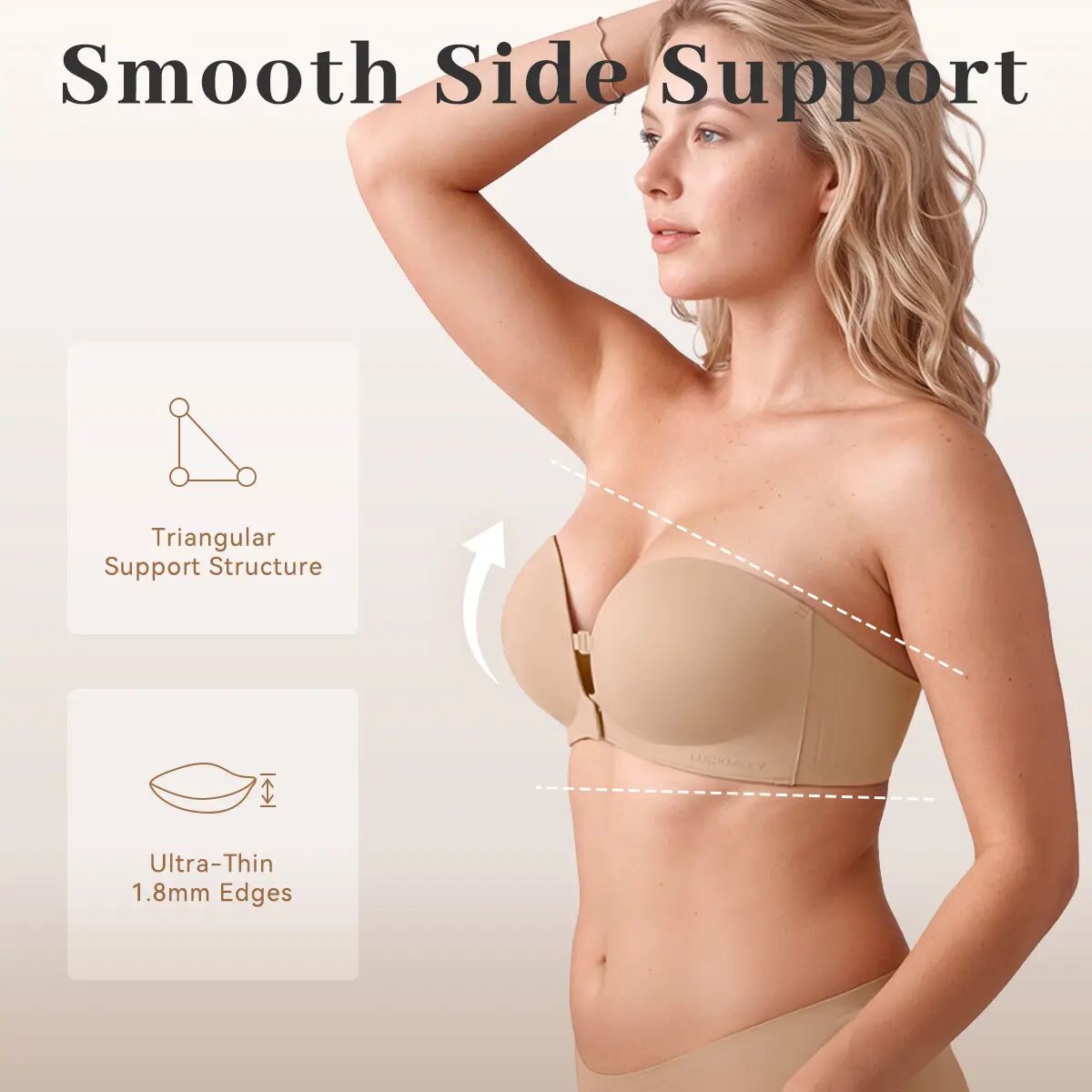 Non-Slip Strapless Wireless Bra