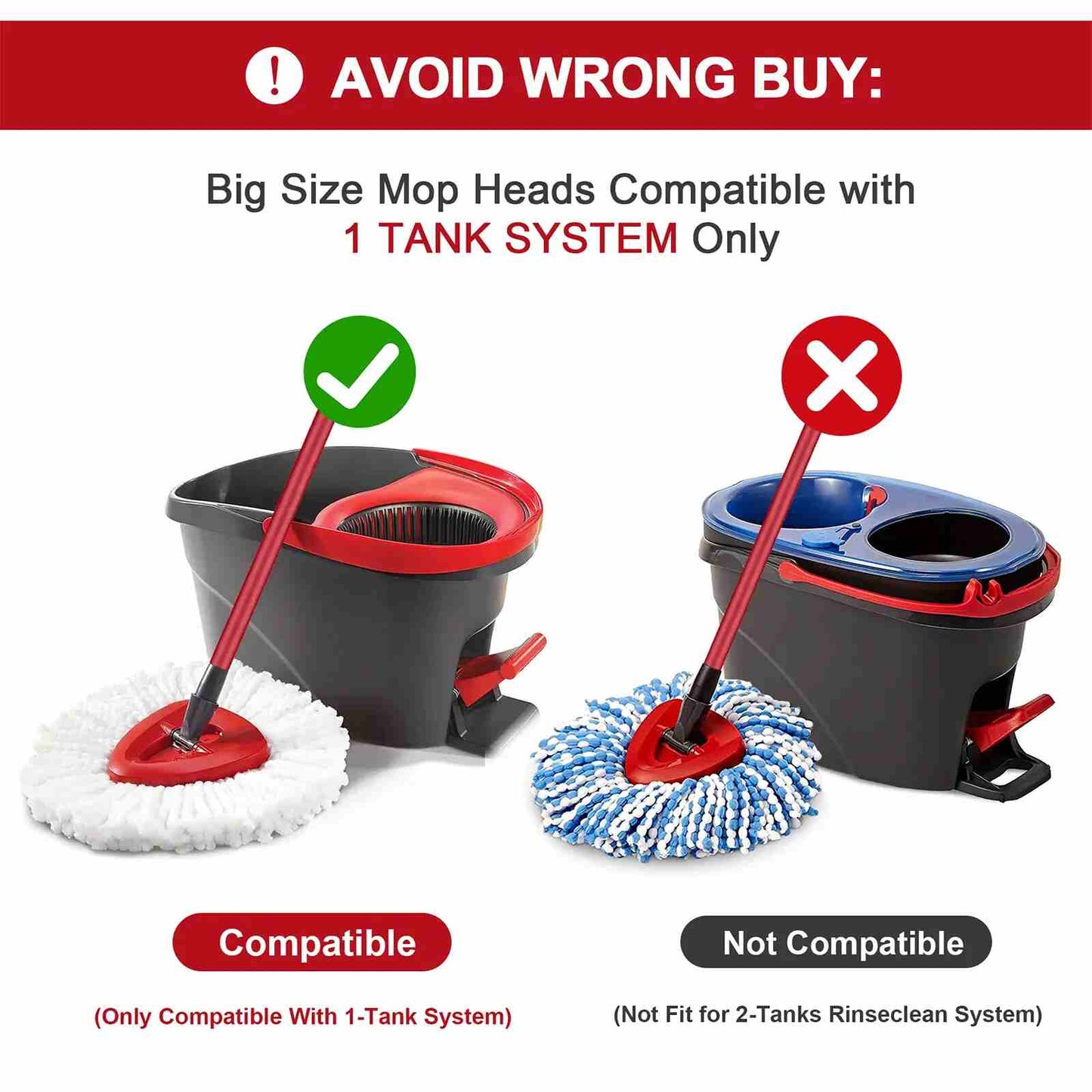 Microfiber Spin Mop Replacement Heads