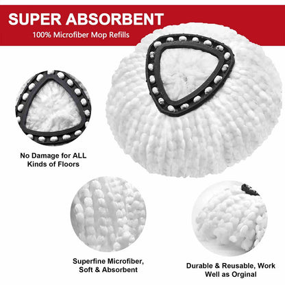Microfiber Spin Mop Replacement Heads