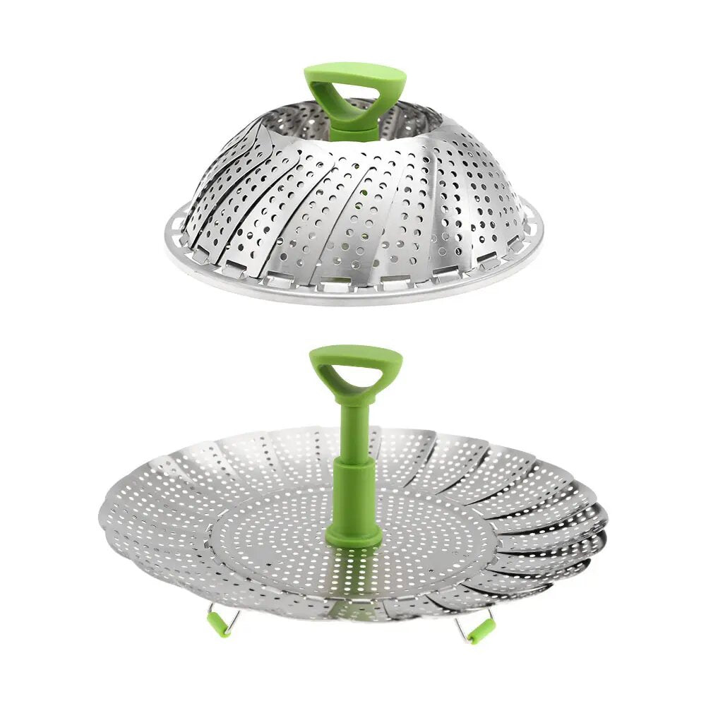 [BUY 1 GET 1 FREE] Foldable Stainless Steel Steamer Basket