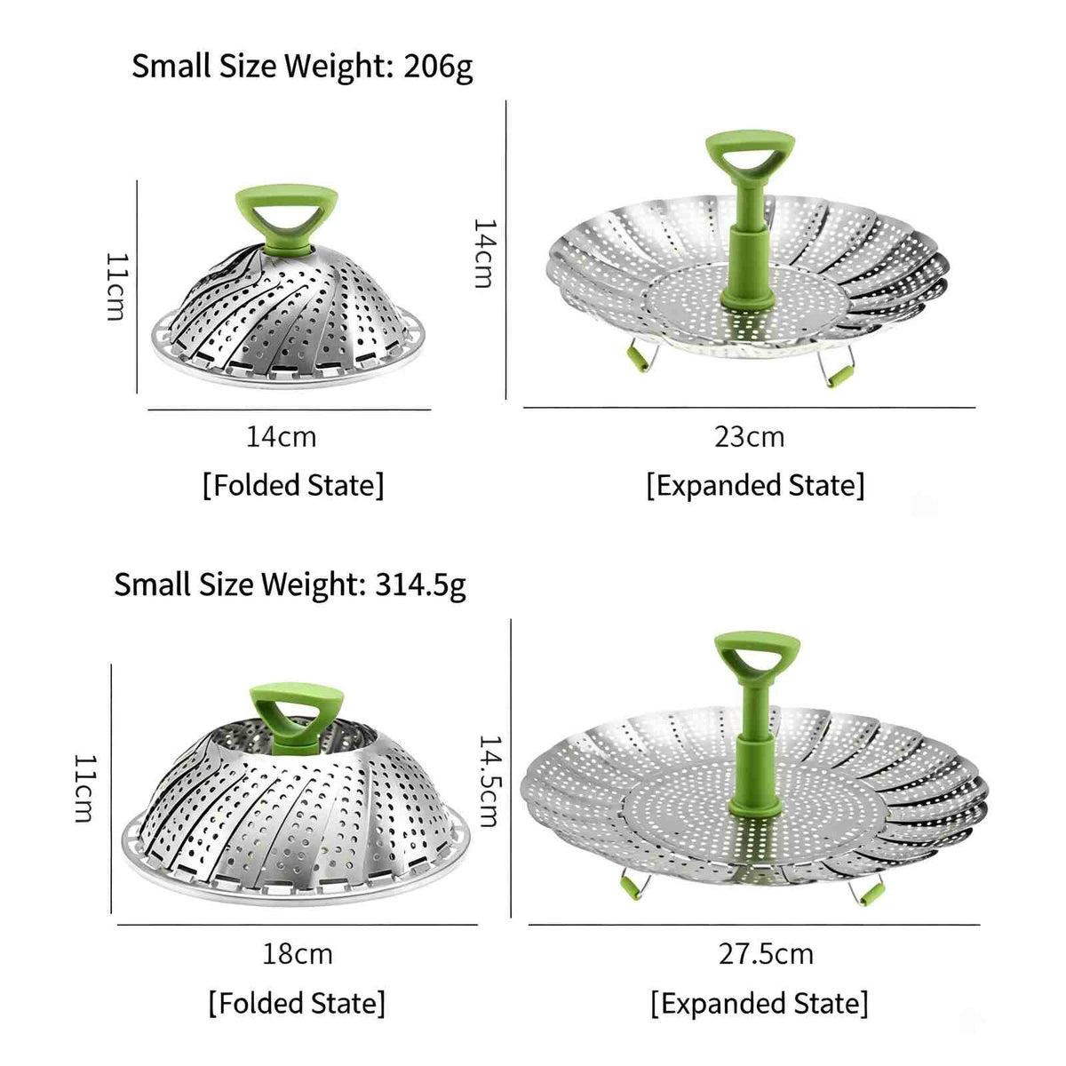 [BUY 1 GET 1 FREE] Foldable Stainless Steel Steamer Basket