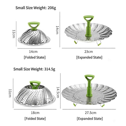 [BUY 1 GET 1 FREE] Foldable Stainless Steel Steamer Basket