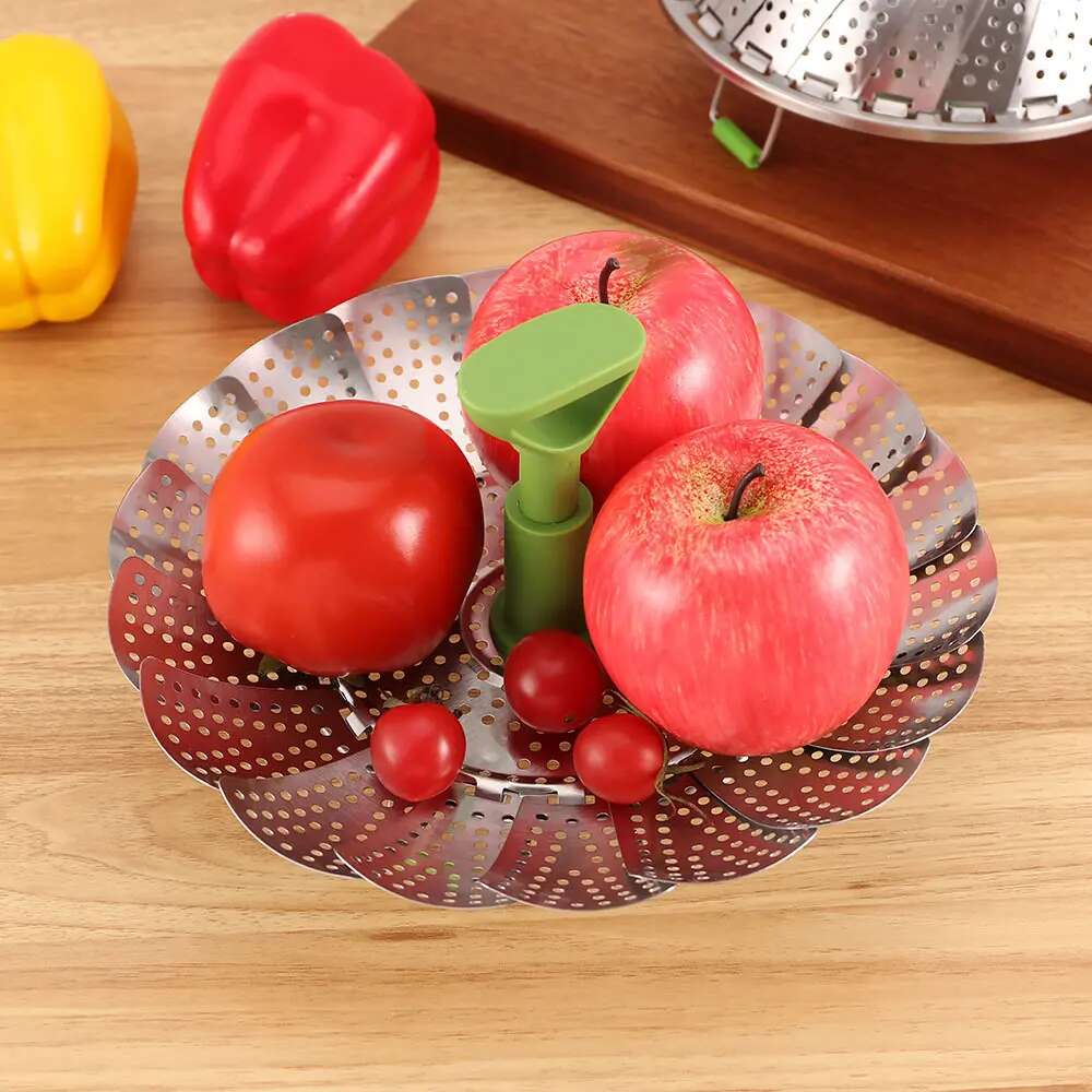[BUY 1 GET 1 FREE] Foldable Stainless Steel Steamer Basket