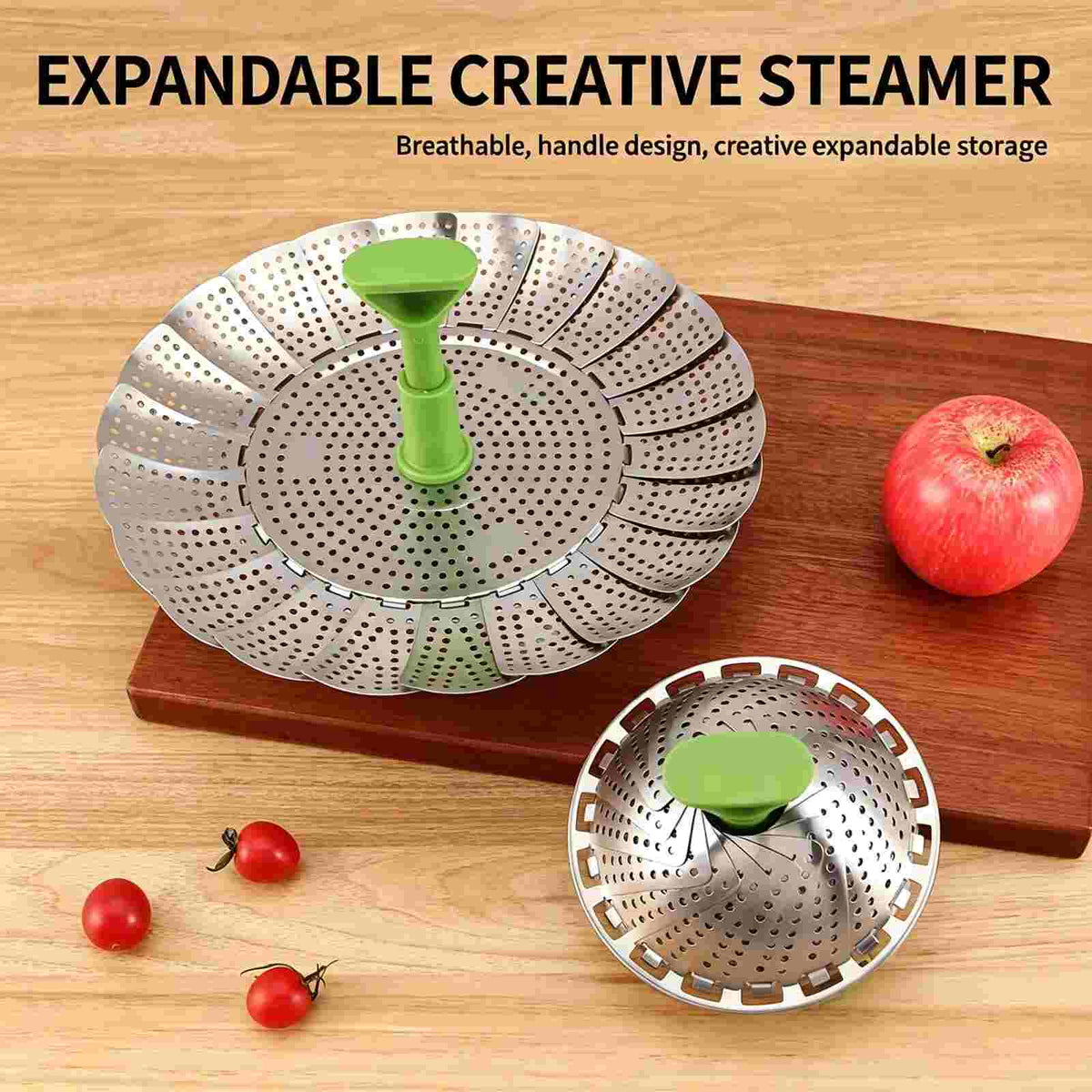 [BUY 1 GET 1 FREE] Foldable Stainless Steel Steamer Basket