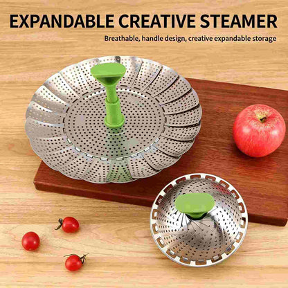 [BUY 1 GET 1 FREE] Foldable Stainless Steel Steamer Basket