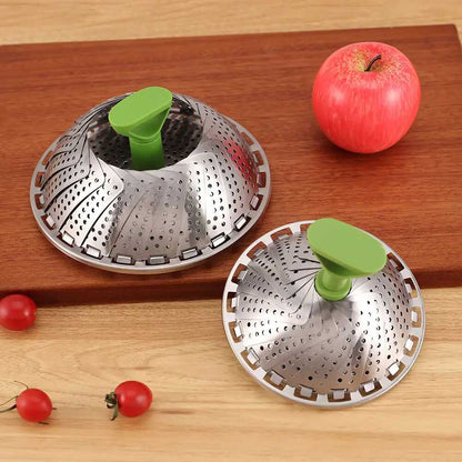 [BUY 1 GET 1 FREE] Foldable Stainless Steel Steamer Basket