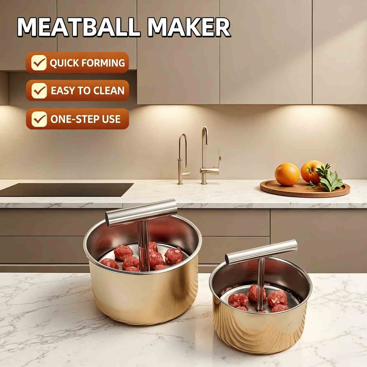 [BUY 1 GET 1 FREE] Stainless Steel Multi-Hole Meatball Maker