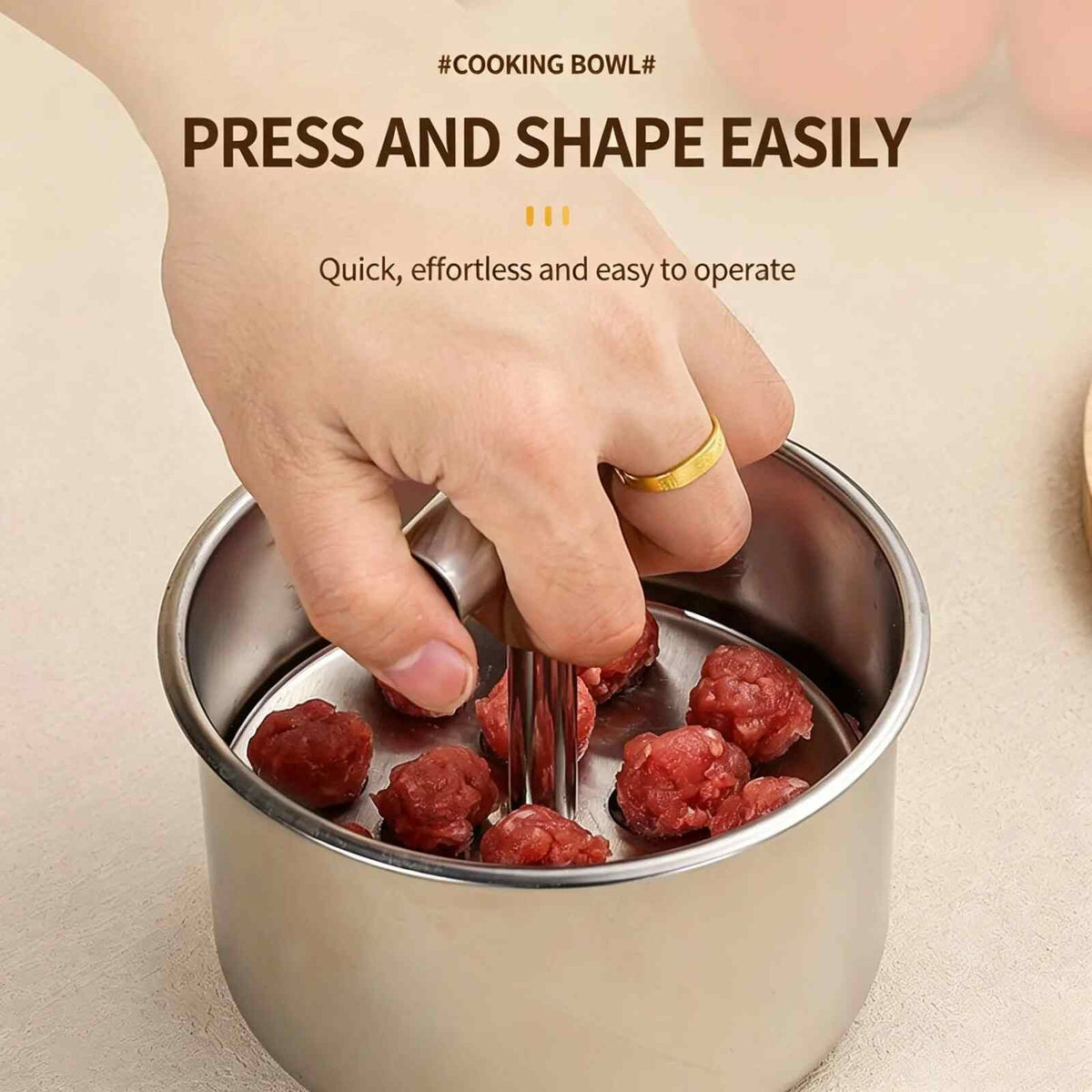 [BUY 1 GET 1 FREE] Stainless Steel Multi-Hole Meatball Maker