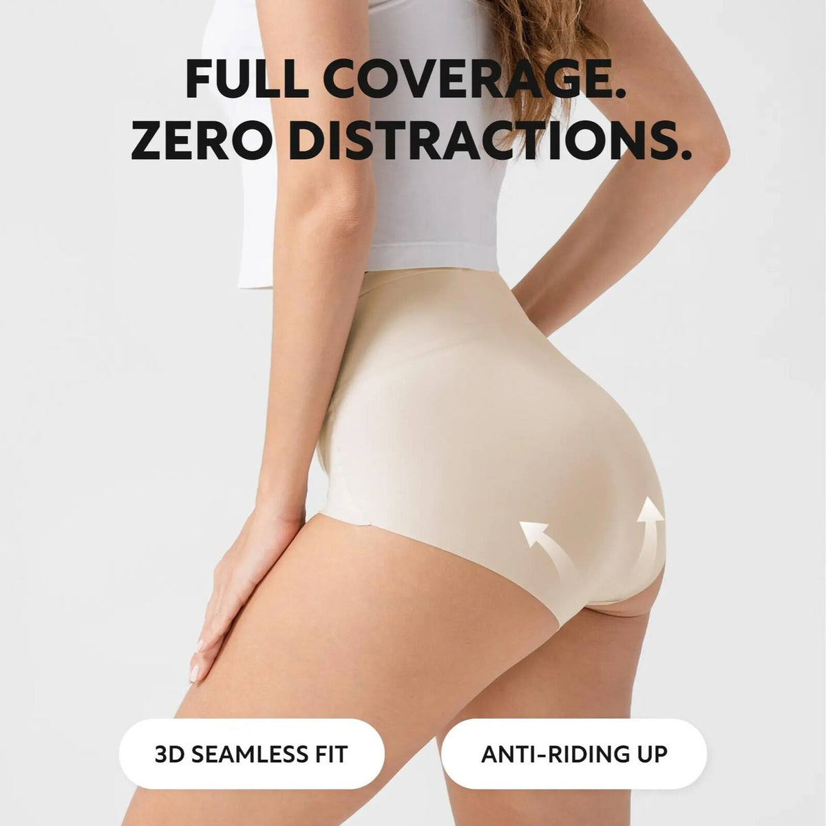 Seamless High-Waist Full-Coverage Panties