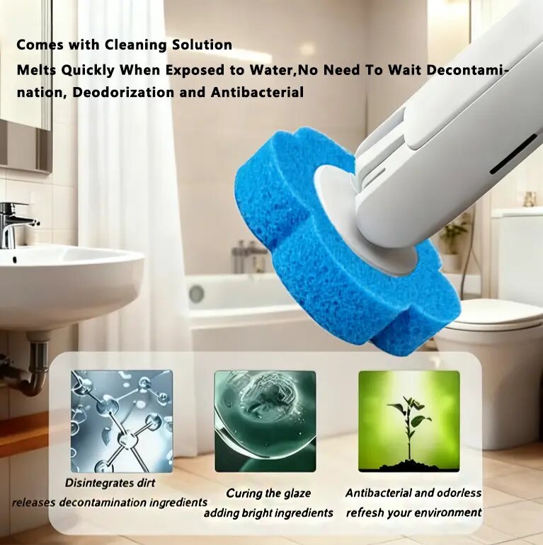 Disposable Toilet Brush Cleaning System