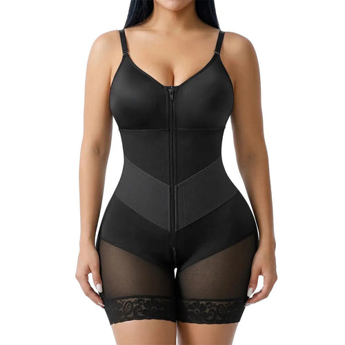 V-Shaped Zipper Tummy Control Shapewear