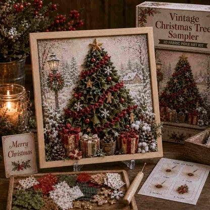 3D Christmas Snowman Fabric Poke Art Kit