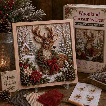 3D Christmas Snowman Fabric Poke Art Kit